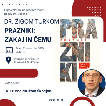Prazniki: Zakaj in čemu. Pogovorni večer z dr. Žigom Turkom
