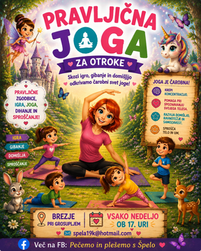 🧚 BREZPLAČNA PRAVLJIČNA JOGA - PRAVLJICA, GIBANJE IN ČAROVNIJA V ENI URI!