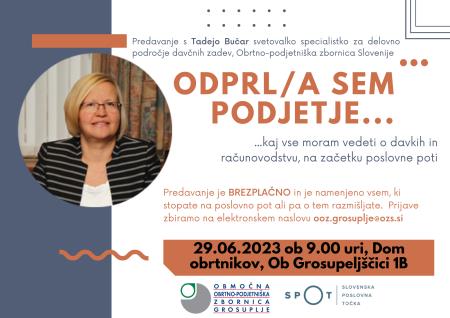ODPRL/A SEM PODJETJE... kaj vse moram vedeti o davkih, računovodstvu na začetku poslovne poti.